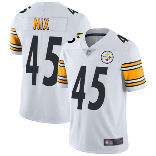 Men Pittsburgh Steelers Football #45 Limited White Roosevelt Nix Road Vapor Untouchable Nike NFL Jersey->women nfl jersey->Women Jersey
